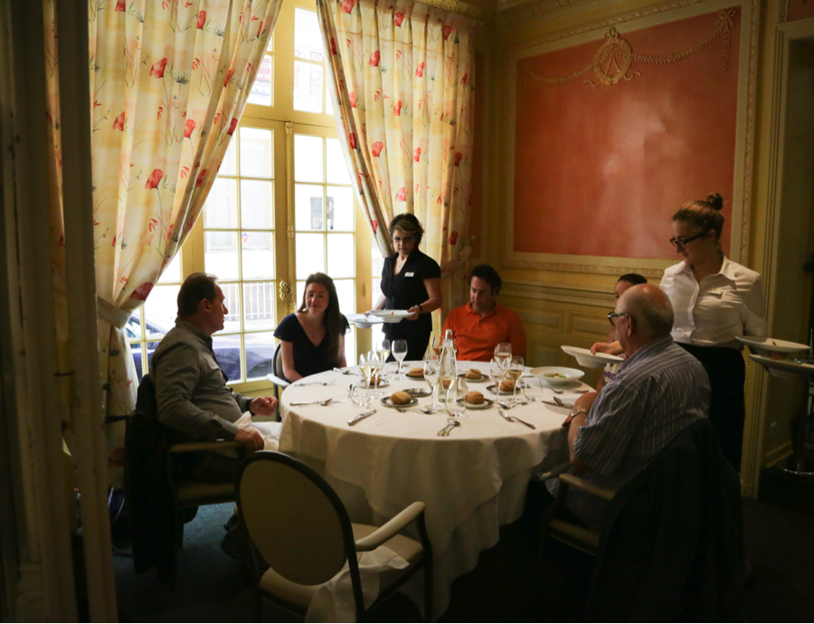Lunch at the Midland with Francois’ wife, Marc and his fiancé Anne Marie, Stephane Guilbaud, and one of François’ granddaughters